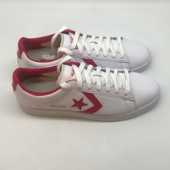 SOLD Converse Pro Leather Ox White Red Unisex - Picture 9 of 16